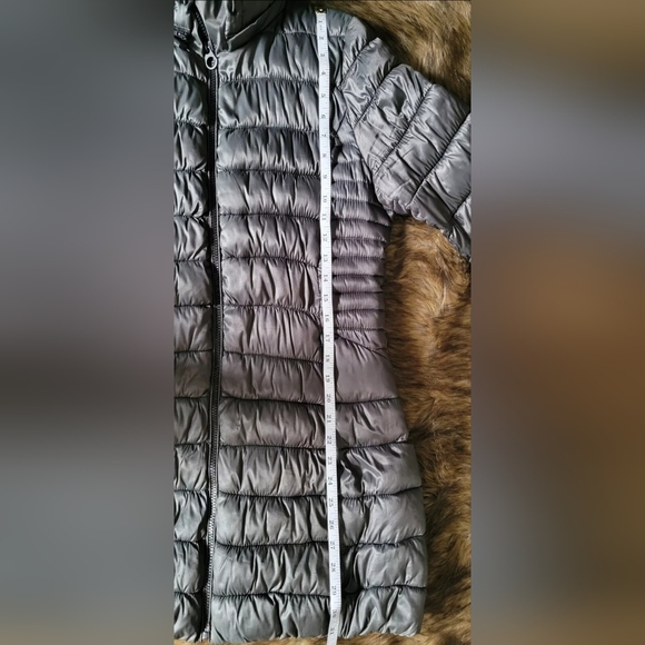 Apt 9 Silver/Grey Hooded Quilted Puffer Coat Size Small - Picture 13 of 15